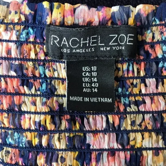 Rachel Zoe Floral Tiered Maxi Dress Size 10 - Picture 11 of 11